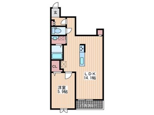 レゾンドⅢ　古市橋の物件間取画像